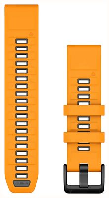 Garmin QuickFit® 22 Watch Bands, Spark Orange/Graphite Silicone 010-13392-01