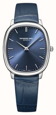 Raymond Weil Toccata Heritage Quartz (31mm) Blue Sunray Dial / Blue Leather Strap 5280-STC-50001