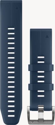 Garmin QuickFit Bands (22mm) Captain Blue Silicone with Silver Hardware - Strap Only 010-13989-00