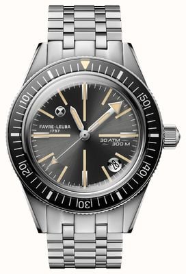 Favre Leuba Deep Raider Revival Automatic (39mm) Grey Sunray Dial / Stainless Steel Bracelet 00.20307.100.06.200