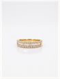 Baugette & Round Brilliant Cut Diamonds 18ct Yellow Gold Band Ring J94681