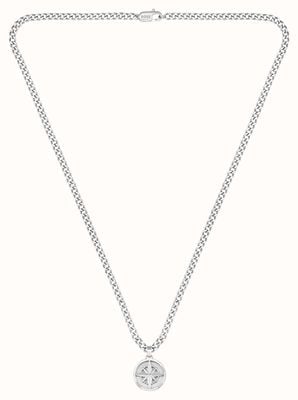 BOSS Jewellery North Stainless Steel Compass Chain Necklace 1580544