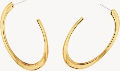 Calvin Klein Women's Modern Purity Hoop Earrings Gold 35000836