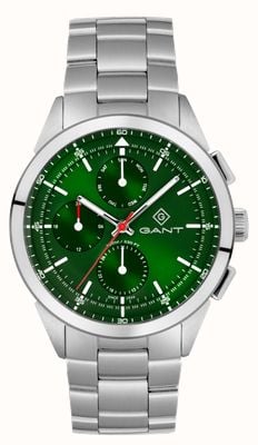 GANT Men's WEBSTER (42mm) Green Dial / Stainless Steel Bracelet G188003