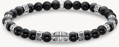Thomas Sabo Bracelet With Black Onyx Beads Silver A2087-507-11-L19