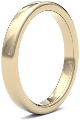 James Moore Wedding Ring  | 9ct Yellow Gold | 3mm | Heavy | Size Soft Court | AG_3GHS-9Y AG_3GHS-9Y