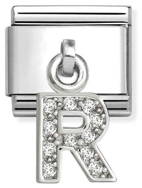 Nomination 331818/18 Classic Letter R Cubic Zirconia Charm Jewellery