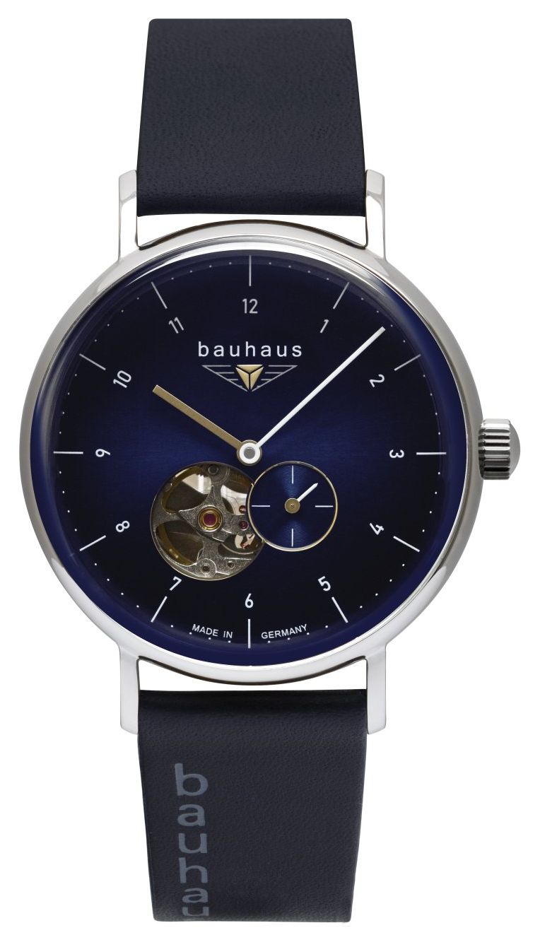 Bauhaus 21663 Classic Open Heart Automatic (41mm) Dark Blue Watch