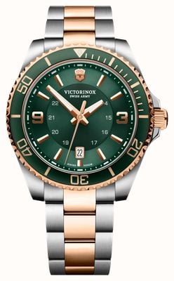 Victorinox Maverick Large (43mm) Green Dial / Two-Tone Stainless Steel Bracelet 242008