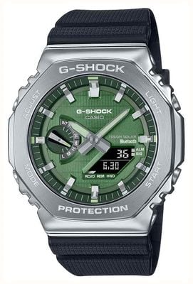 Casio G-Shock Metal Covered 2100 (44.4mm) Green Dial / Black Bio-Based Resin Strap GBM-2100A-1A3ER