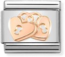 Nomination Classic Padlock Hearts Rose Gold Charm 430104/39