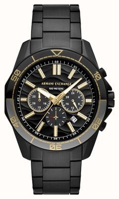 Armani Exchange Men's (44mm) Black Chronograph Dial / Black Stainless Steel Bracelet AX1963