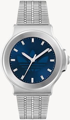 Adidas EXPRESSION THREE (41mm) Blue Dial / Stainless Steel Bracelet AOFH25505
