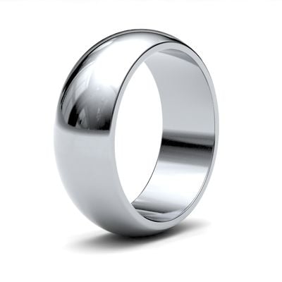 James Moore Wedding Rings | 9ct White Gold | 7mm | Medium | D-Shape | AG_7LMD-9W