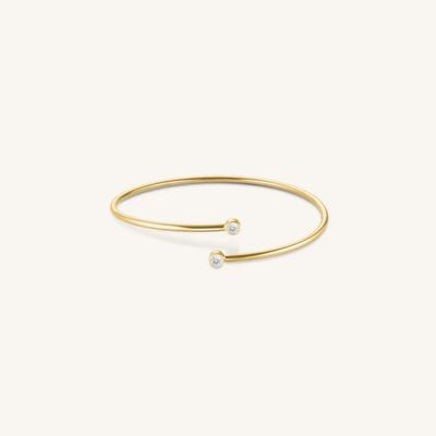 Rosefield Jewellery Double Crystal Gold Plated Bangle JBDCG-J1213