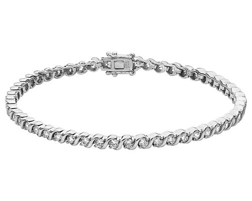 Treasure House G2564 Ladies Sterling Silver CZ Bracelet Jewellery