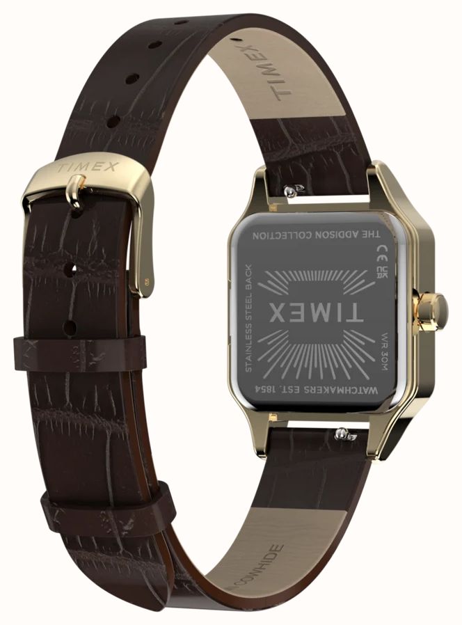Timex Addison 23mm Leather Strap Stainless steel TW2Y90700 - alternate view 3
