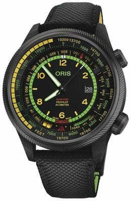 ORIS x Bamford Watch Department Limited Edition ‘Mission Control’ (47mm) Black Dial / Black Textile Strap 01 793 7775 8724-SET