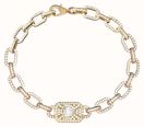 Guess Guess Jewellery Womens Crystals Love Tag Bracelet UBB06350YGL