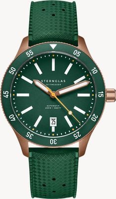 STERNGLAS Marus 2.0 Automatic (42mm) Green Dial / Dark Green Rubber Strap S02-MA35-KA06