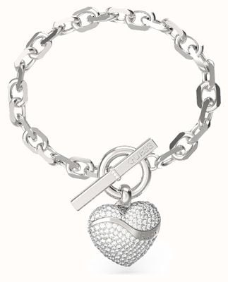 Guess Ladies in My Heart Linked Bracelet JUBB04496JWRHL