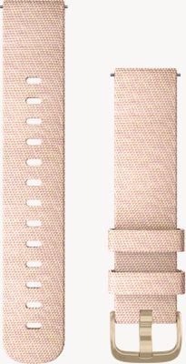 Garmin Quick Release Strap (20mm) Blush Pink Woven Nylon / Light Gold Hardware - Strap Only 010-12924-12
