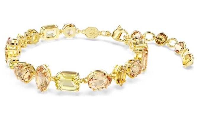 Swarovski 5718072 Gema Bracelet, Mixed Cuts, Yellow, Gold- Jewellery