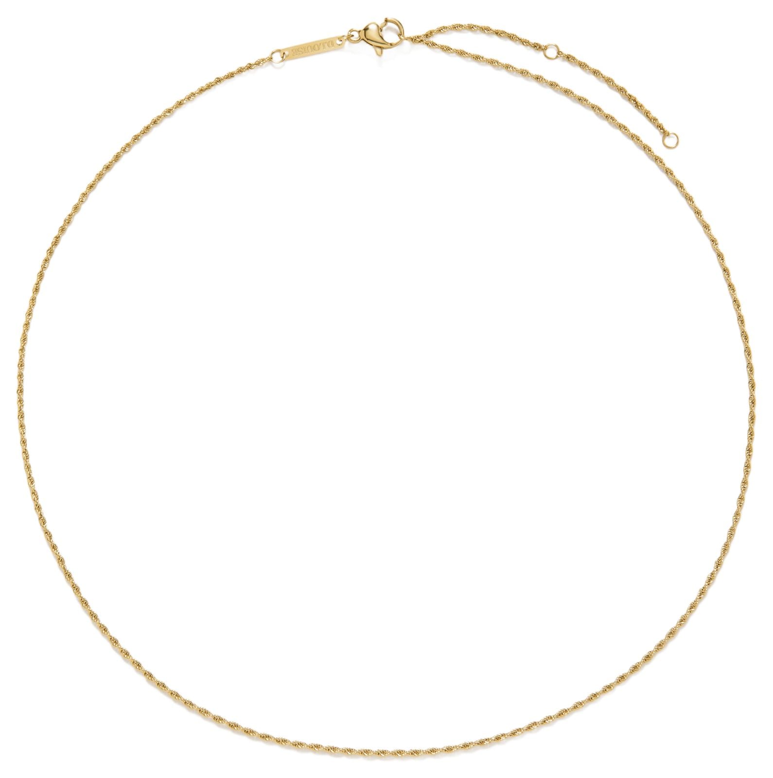 D.LOUISE NAN-10-45 Ladies Gold-Tone Fine Rope Chain 45cm Jewellery
