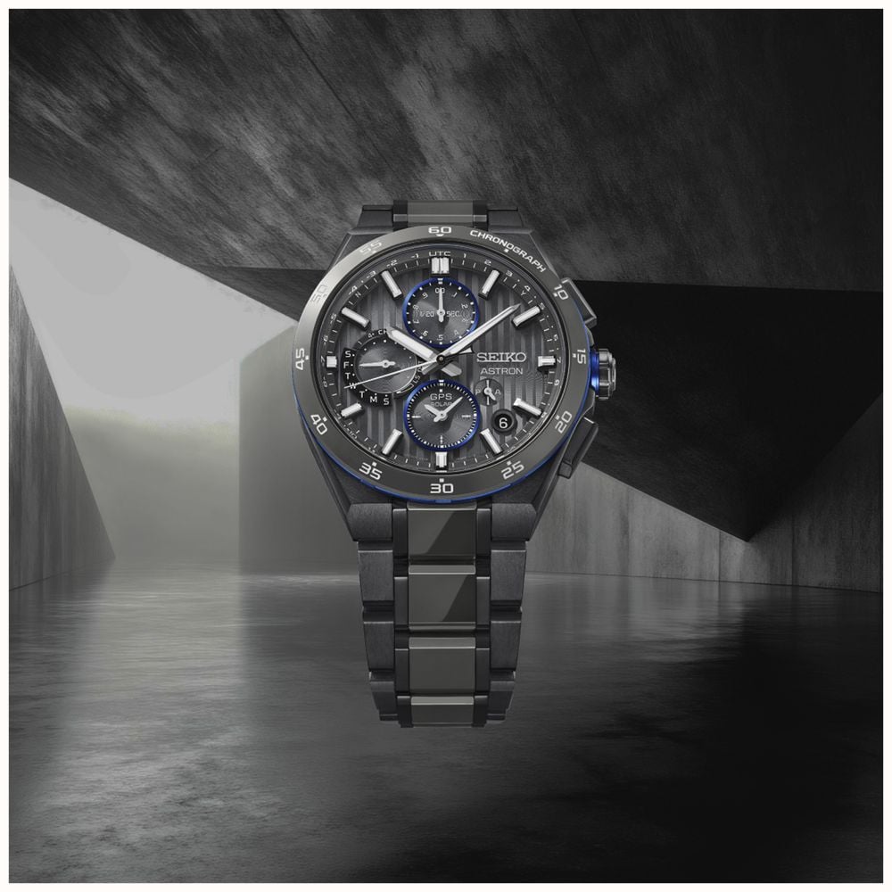 Seiko Astron GPS Solar Dual Time Chronograph (43.2mm) ‘Night Advanced Grey’ Dial / Black Titanium Bracelet HAB008J1 - alternate view 4