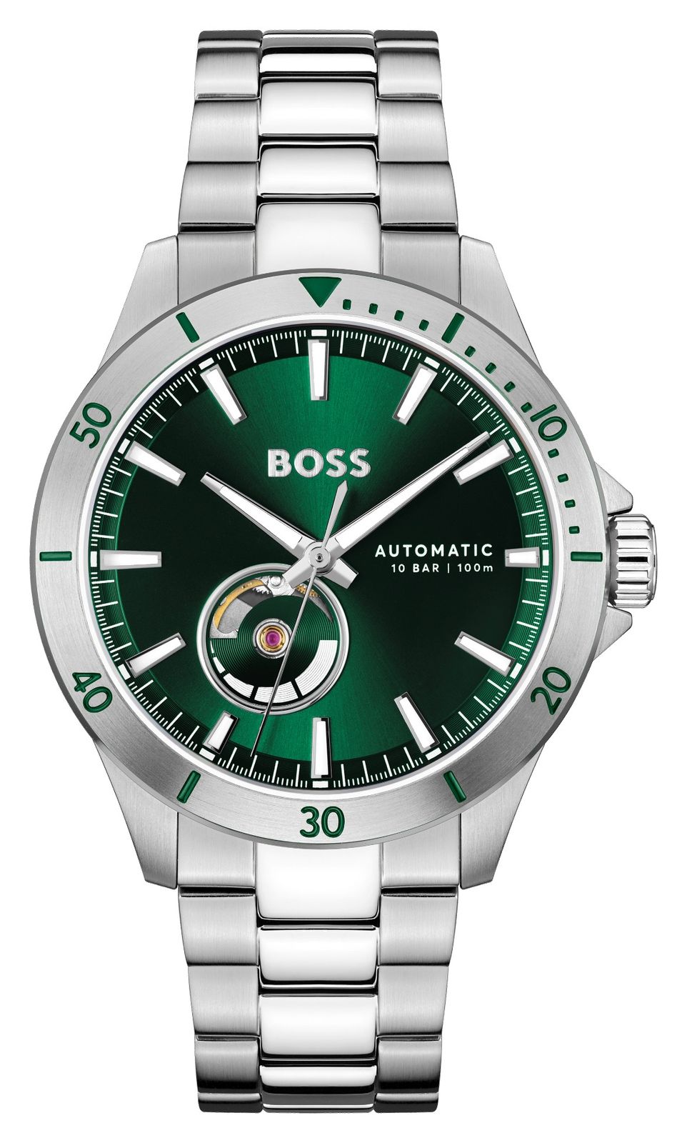 BOSS 1514200 Men's Troper (42mm) Automatic Green Dial / Watch
