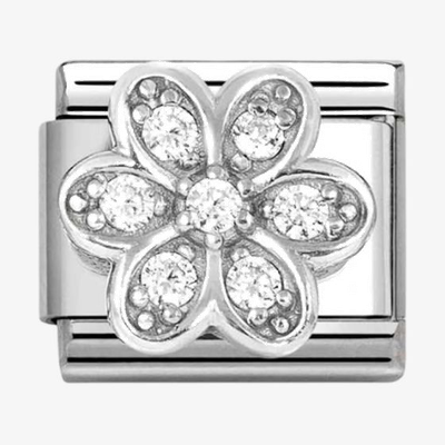 Nomination Classic Daisy Cubic Zirconia Charm 330322/06