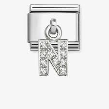 Nomination Classic Letter N Cubic Zirconia Charm 331818/14