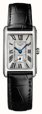 LONGINES DolceVita Quartz (20.8mm) Silver "Flinqué" Dial / Black Alligator Strap L52554710