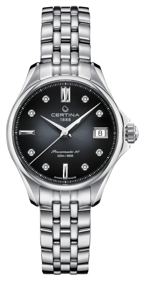 Certina C0322071105600 DS Action Lady Black Diamond Dial Watch