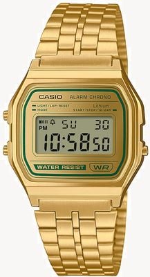 Casio Vintage A158 Digital (33.2mm) Gold Dial / Gold PVD Stainless Steel Bracelet A158WEGV-9AEF