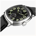 Hamilton American Classic Cushion Mechanical (34mm) Black Sunray Dial / Black Leather Strap Watch H36129730 - alternate view 4