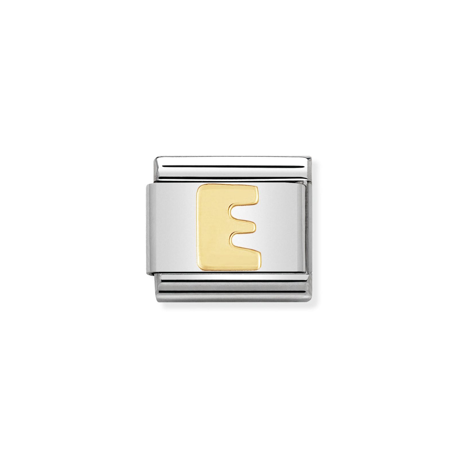 Nomination 030101/05 Classic Letter E 18ct Gold & Steel Jewellery