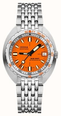 DOXA SUB 200T Professional (39mm) Orange Iconic Dial / Stainless Steel Rice-Grain Bracelet 804.10.351.10