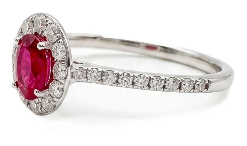 James Moore & Co SL8436 0.22ct Natural Oval Diamond Platinum Jewellery