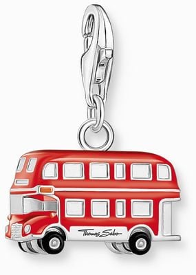 Thomas Sabo Red London Bus Red Enamel Sterling Silver Charm 2119-007-10