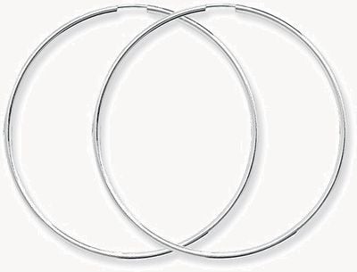 Sterling Silver 50mm Sleeper Hoop Earrings G5537