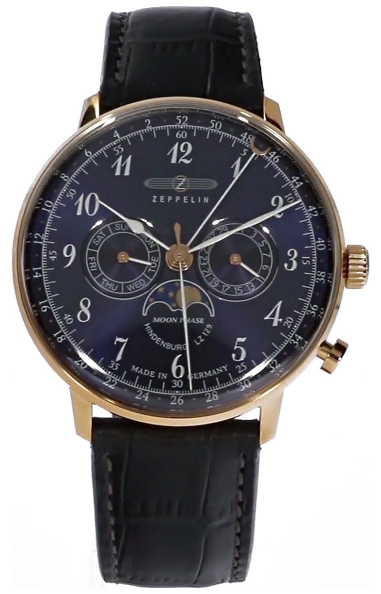 Zeppelin 7038-3 LZ 129 Hindenburg Moonphase (40mm) Night Watch