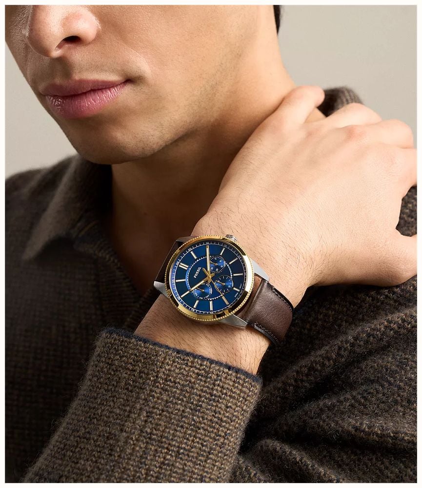 Fossil Pearson 42 mm Multifunction Brown Leather FS6195 - alternate view 6