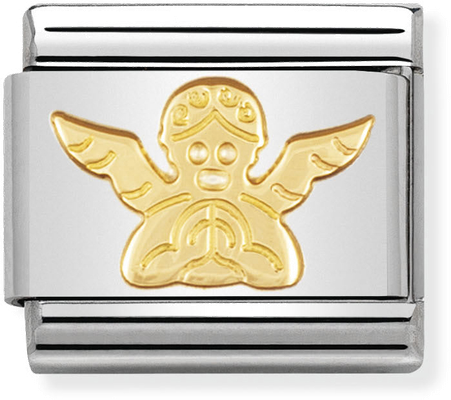 Nomination Classic Angel 18ct Gold & Steel Charm 030105/04