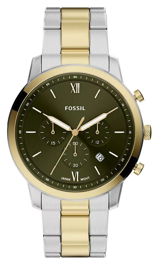 Fossil FS6189 Neutra 44 mm Chronograph Two-Tone Stainless Watch