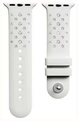Swarovski Watch strap, Silicone with stitching, Gray, Stainless steel 5755223