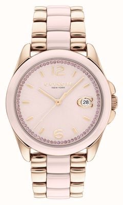 Coach Women's Greyson (36mm) Pink Dial / Rose Gold Stainless Steel Bracelet 14504188