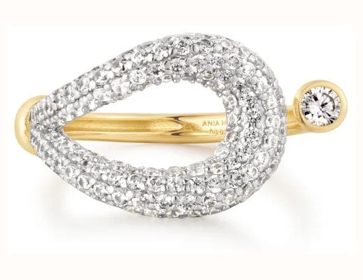 Ania Haie Gold Pavé Knot Adjustable Ring R077-01G