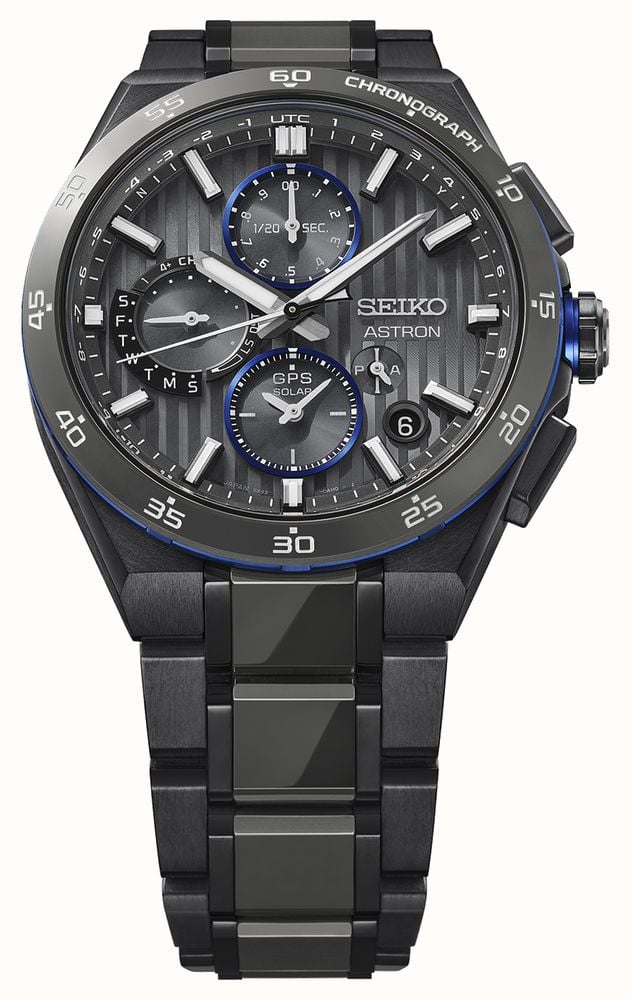 Seiko Astron GPS Solar Dual Time Chronograph (43.2mm) ‘Night Advanced Grey’ Dial / Black Titanium Bracelet HAB008J1 - alternate view 2