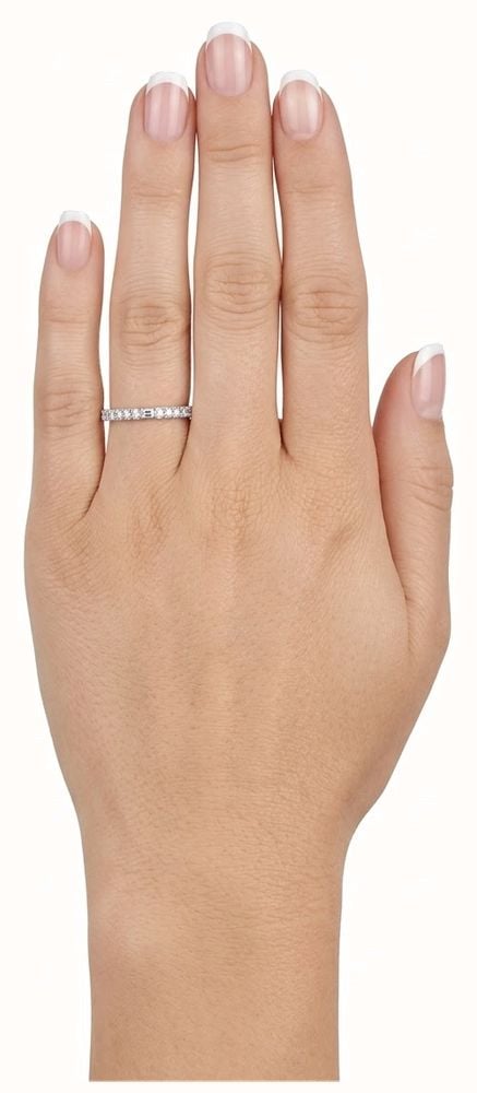 0.25ct Round Brilliant Natural Diamond 9ct White Gold Half Eternity Ring J57077 - alternate view 4